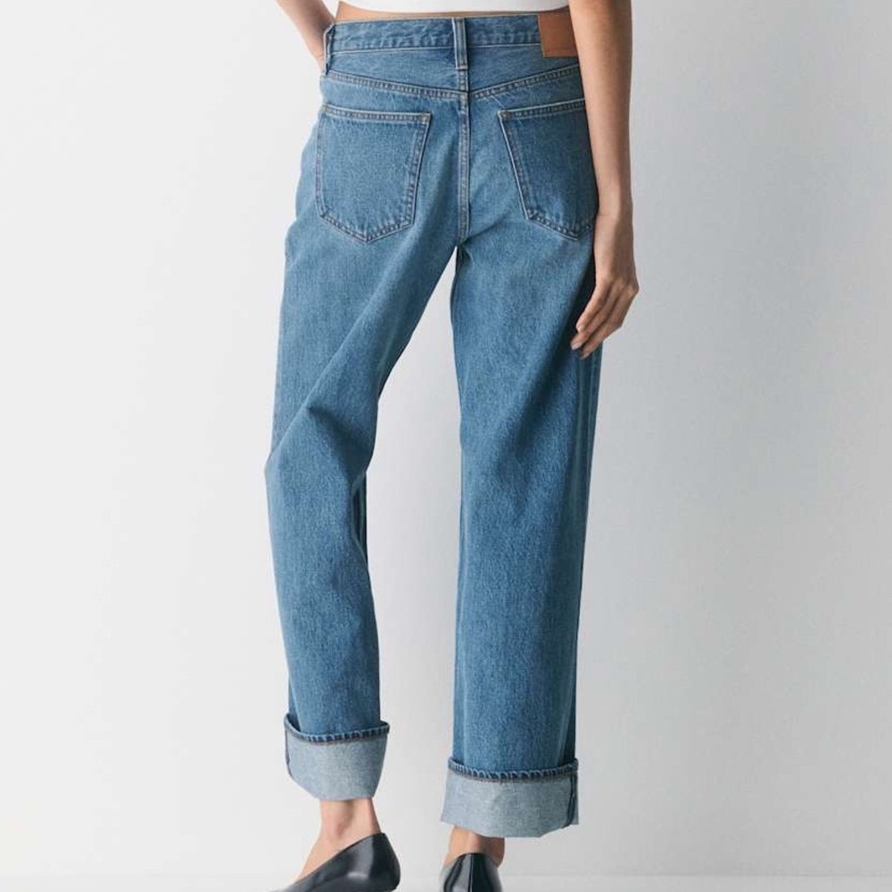 Denim Forum Blue Flare & Wide Leg Jeans